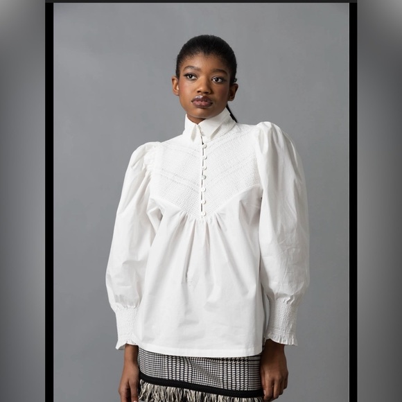Love Binetti Tops - love binetti emma white shirt sz L